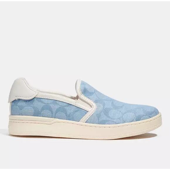 COACH WELLS SLIP ON SNEAKERS IN CHAMBRAY SIZE 10 - Picture 5 of 6